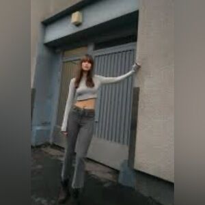 Zara dark grey jeans 0